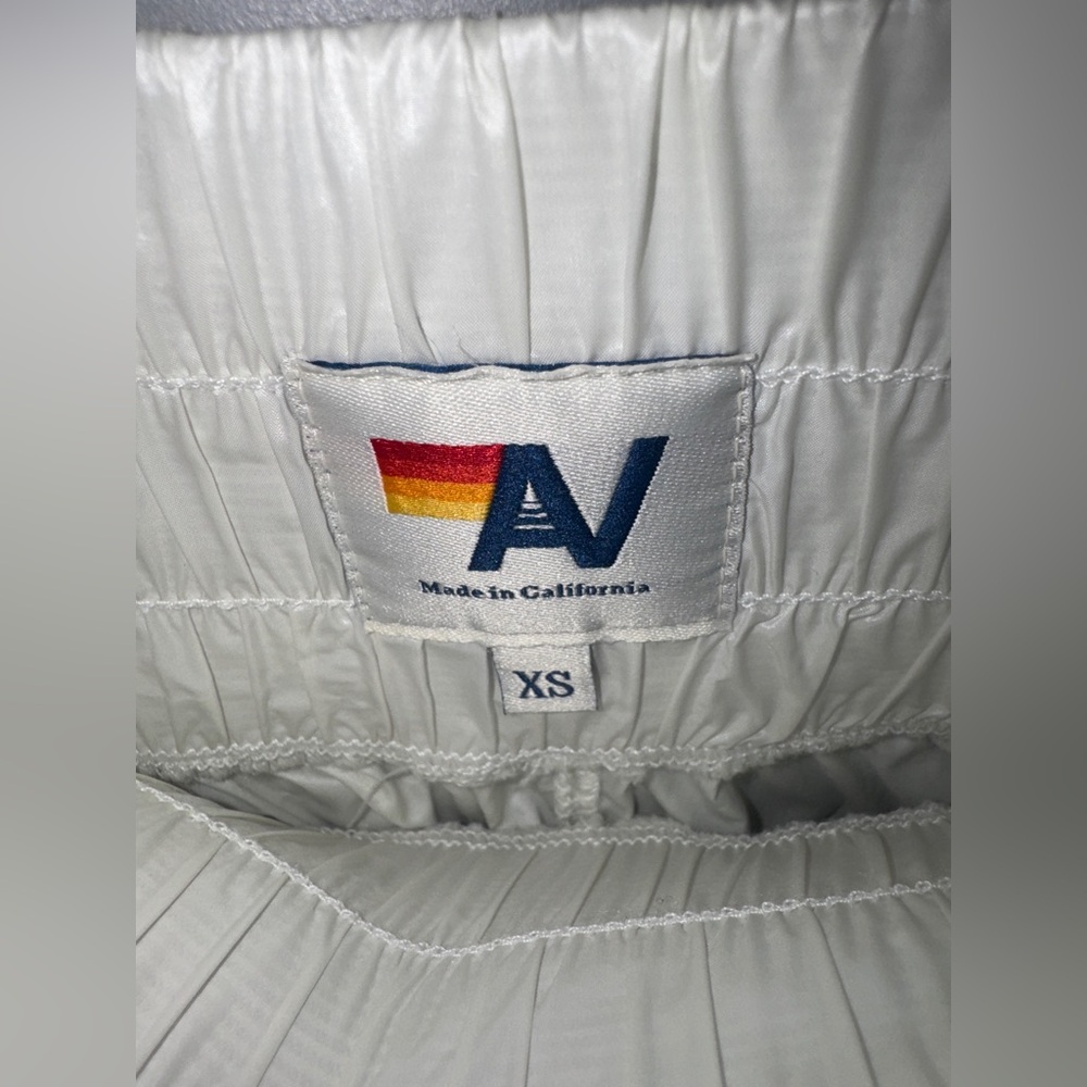 AVIATOR NATION π 5 Stripe Windbreaker Jacket Small & Wind Pant XS Vintage White - Picture 13 of 14